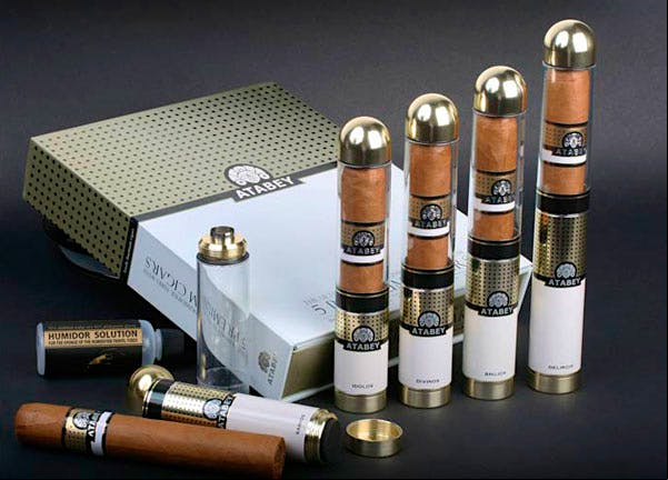 Atabey cigars and packaging.